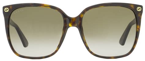 gucci gg0022s havana|Gucci 57mm Gradient Square Sunglasses .